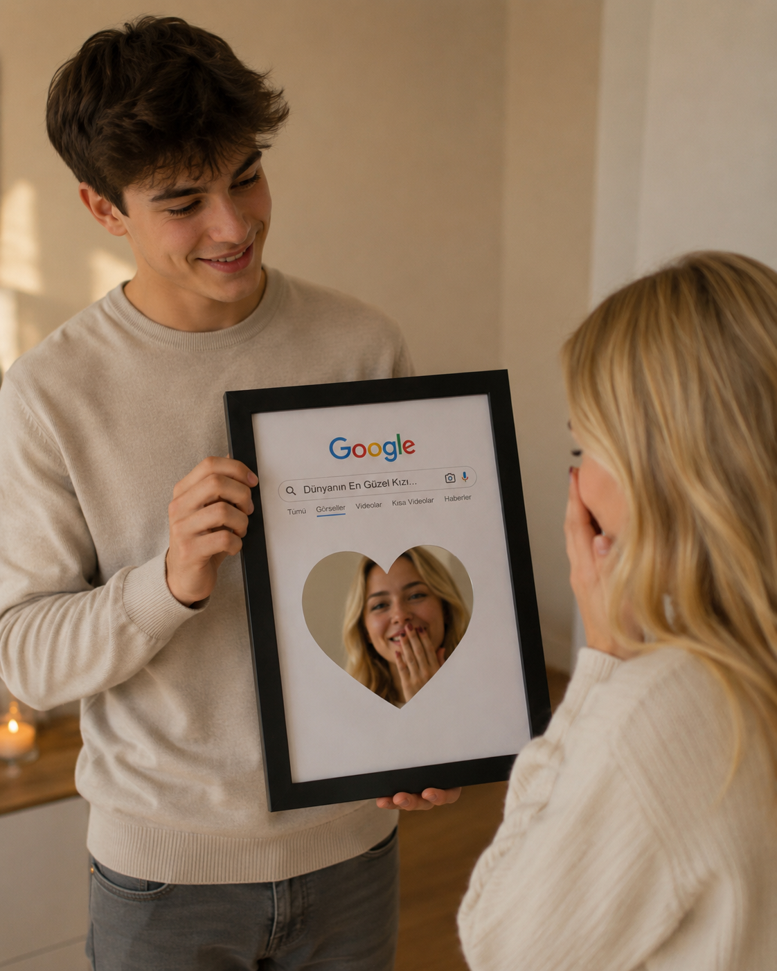 aynalı google poster tablosu